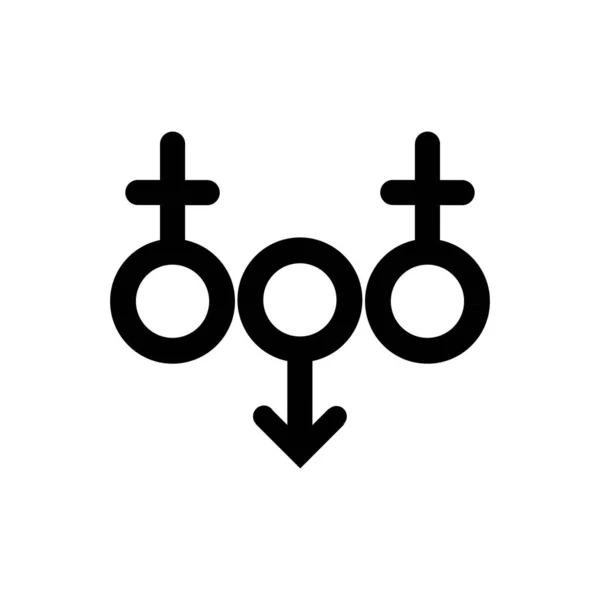 Model Voor Het Vectorpictogram Van Het Genderlogo — Stockvector