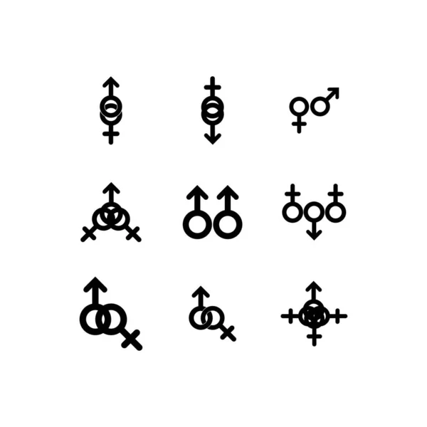 性別ロゴベクトルアイコンテンプレート — ストックベクタ