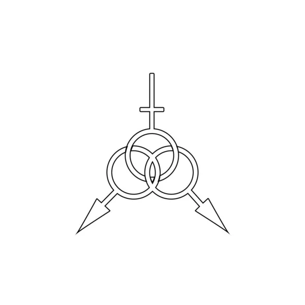 Modèle Icône Vectorielle Logo Genre — Image vectorielle