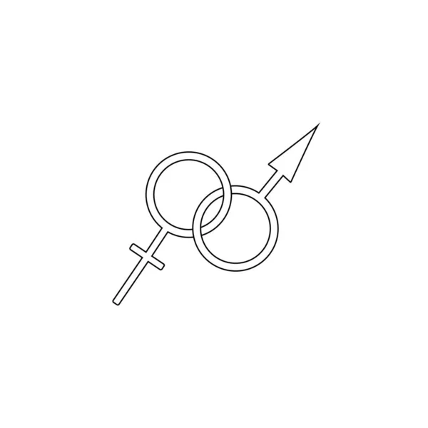 Model Voor Het Vectorpictogram Van Het Genderlogo — Stockvector