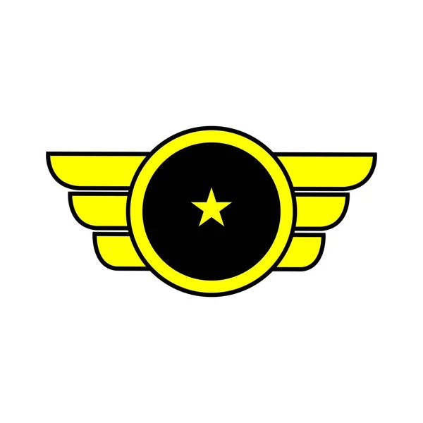 Emblema Militare Logo Illustrazione Design — Vettoriale Stock