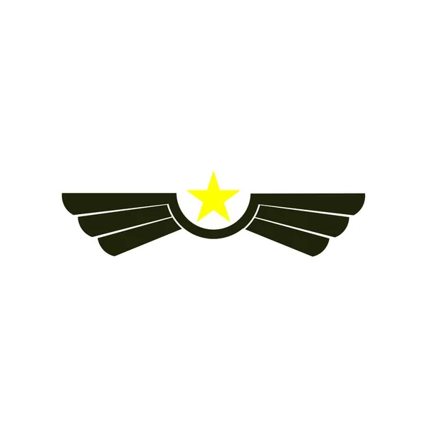 軍事紋章ロゴイラストデザイン — ストックベクタ