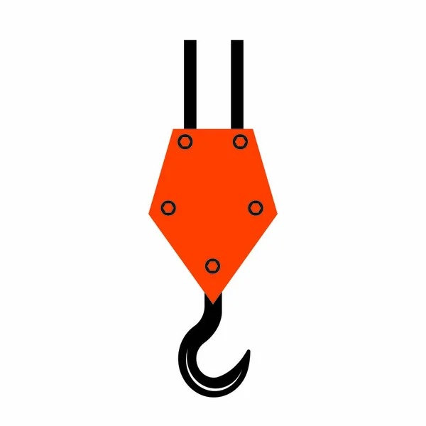 Crane Hook Logo Vector Template — Stock Vector