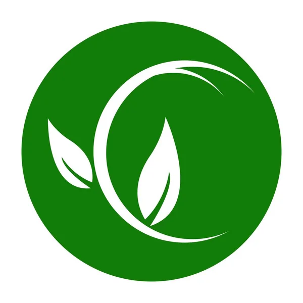 Modèle Logo Feuille Arbre Écologique — Image vectorielle