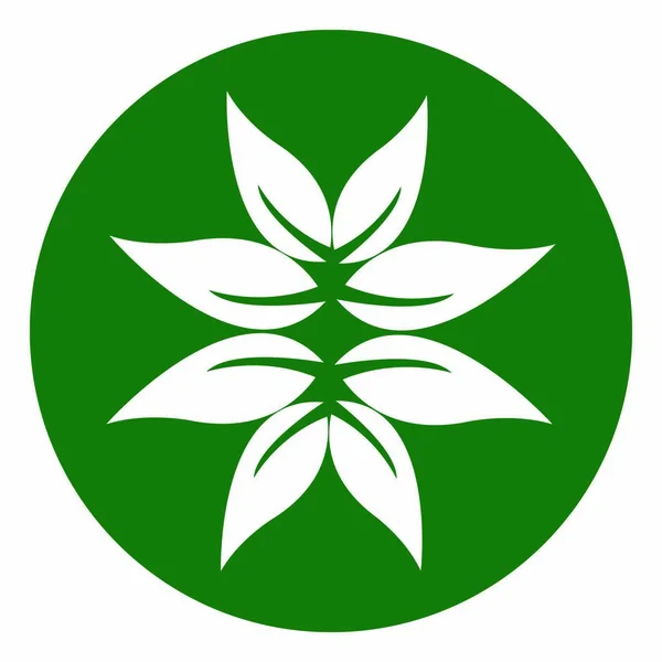 生态树叶子标志模板 — 图库矢量图片