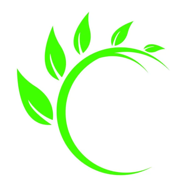 Modèle Logo Feuille Arbre Écologique — Image vectorielle