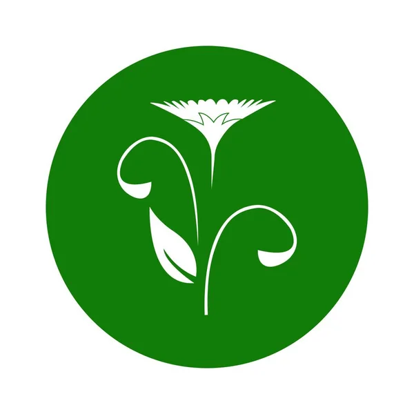 Solros Logotyp Ikon Vektor Illustration — Stock vektor