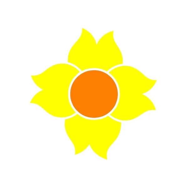 Ilustracja Wektora Ikony Logo Słonecznika — Wektor stockowy
