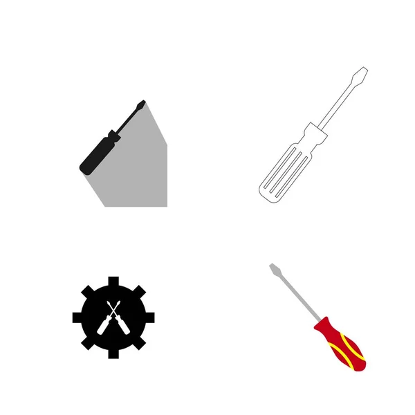 Screwdriver Logo Stock Vektor Template — 图库矢量图片