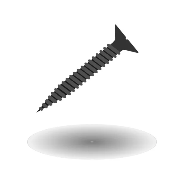 Чорний Гвинтовий Логотип Векторний Шаблон — стоковий вектор