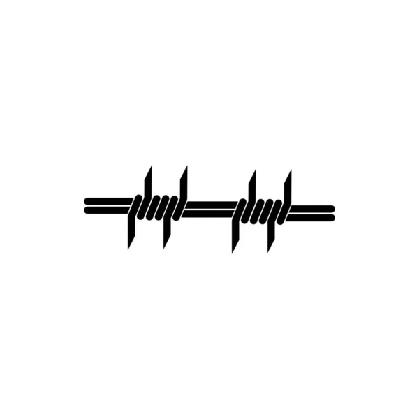 Barbed Wire Logo Vektor Template — Stock Vector