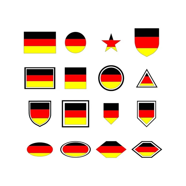 German Flag Logo Vektor Template — Stock Vector