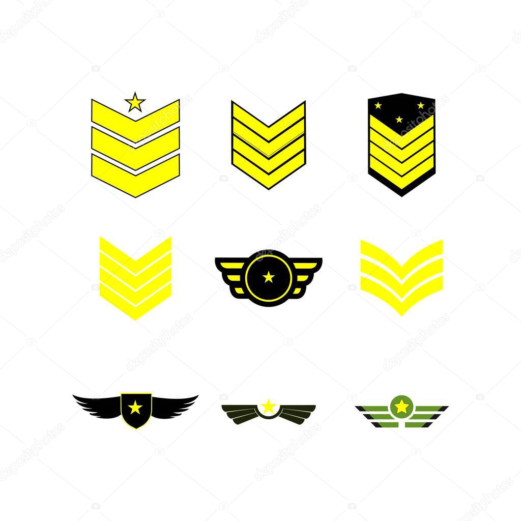 Military emblem logo illustration design