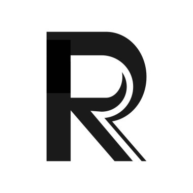 R harfi logo vektör illüstrasyon tasarımı