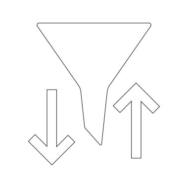 Arama filtresi simgesi vektör illüstrasyon tasarımı