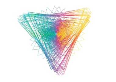 Beyaz bir sırta izole edilmiş soyut gulyabani nesne renk vektörü