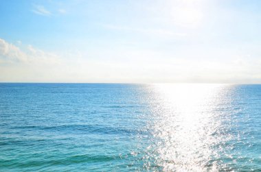 Güzel bir okyanus manzarası, antik şehir Tulum, Maya medeniyeti. Yucatan. Meksika.