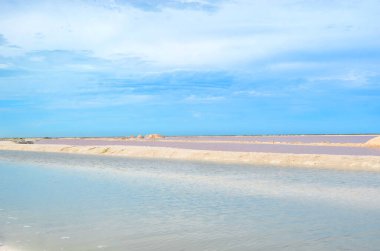 Pembe göller, Meksika Körfezi 'ndeki Yucatan Yarımadası' nın derinliklerinde..