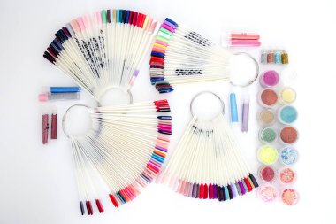 Masaya manikür ve pedikür için palet.