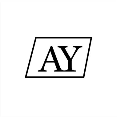 Y ortak harfi logo amblemi tasarımı