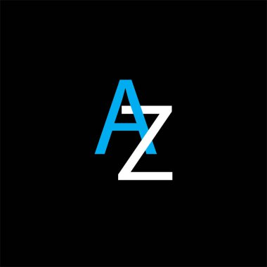 Bir Z ortak harf logosu yaratıcı tasarımı