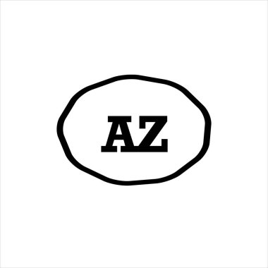 Bir Z ortak harf logosu yaratıcı tasarımı