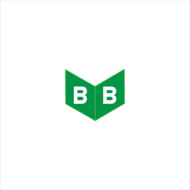 B B ortak harf logo monogram tasarımı