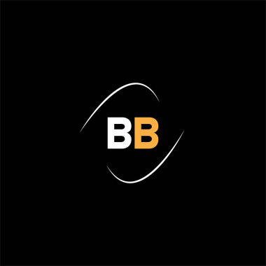 B B ortak harf logo monogram tasarımı