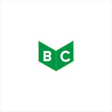 B C ortak harf logosu monokrom tasarımı