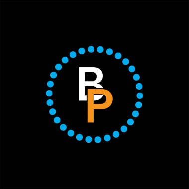 B P ortak harf logosu soyut tasarımı