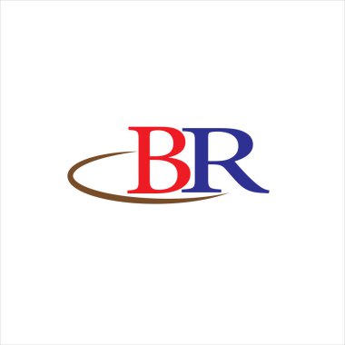 B R ortak harf logo monogram tasarımı