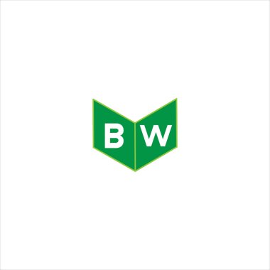 B W ortak harf logosu soyut tasarımı