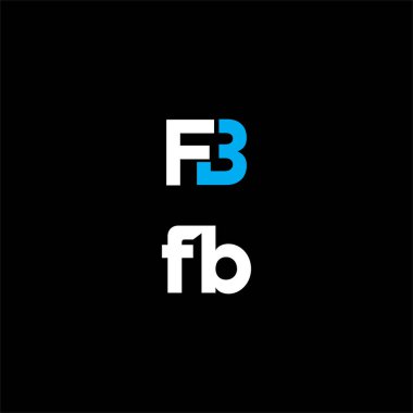 F B ortak harf logo tasarımı