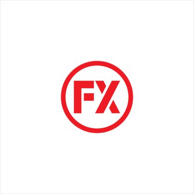 F X ortak harf logo monogram tasarımı