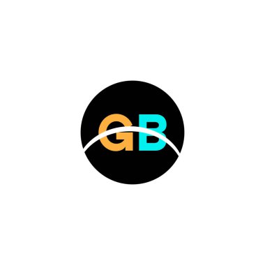G B ortak harf logosu soyut tasarımı