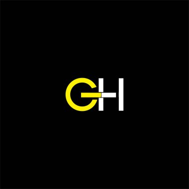 G H ortak harf logosu yaratıcı tasarım