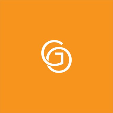 G O ortak harf logosu yaratıcı tasarım