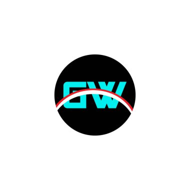 G W ortak harf logosu yaratıcı tasarımı