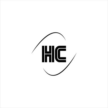 H C ortak harf logosu soyut tasarımı