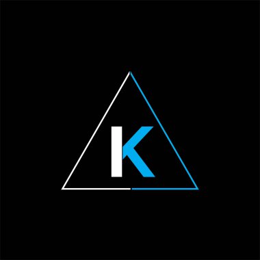I K harfi logo monogram tasarımı