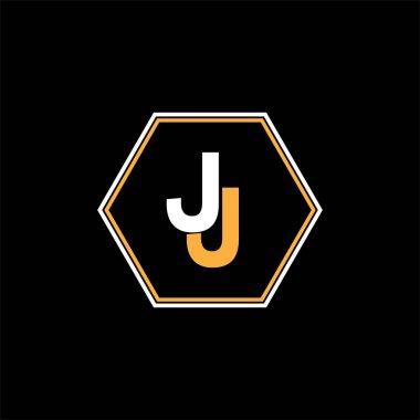 J harfi logosu soyut tasarım