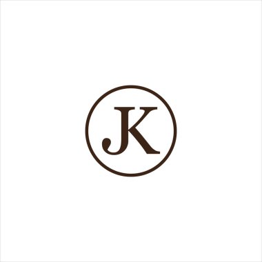 J K harfi logosu soyut tasarımı
