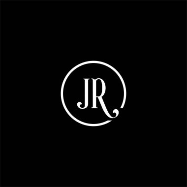 J R harfi logosu soyut tasarım