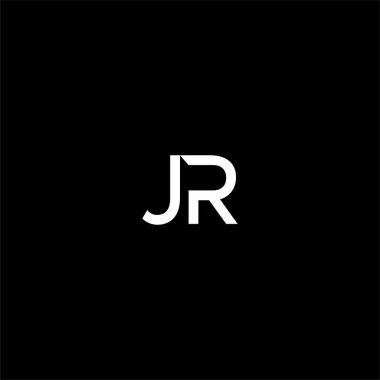 J R harfi logosu soyut tasarım