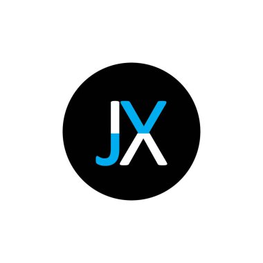 J X harfi logosu soyut tasarımı