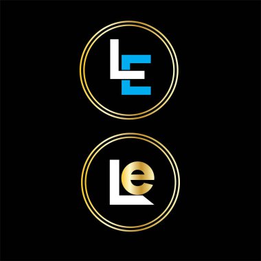 L E harfi logo monogram tasarımı