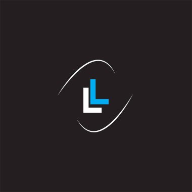 L L harfi logo amblemi tasarımı