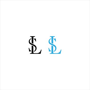 L S harfi logo amblemi tasarımı