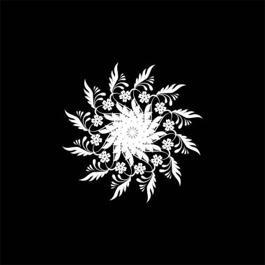 Vektör grafikli Mandala şablon tasarımı