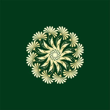 Vektör grafikli Mandala şablon tasarımı